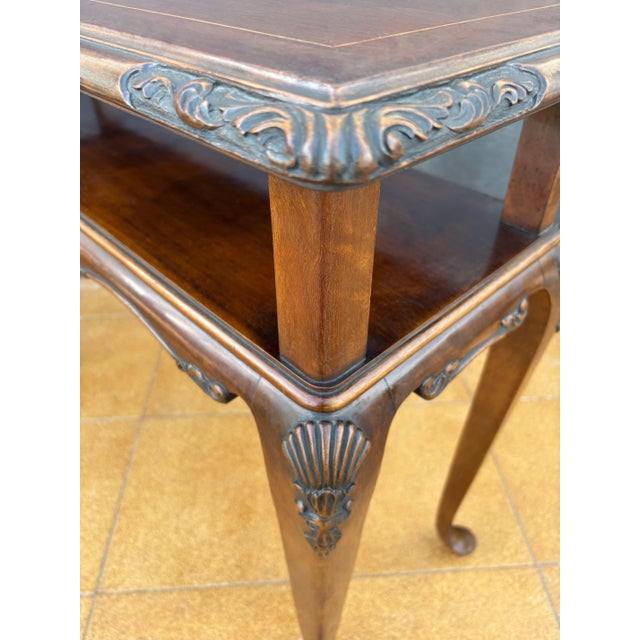 1950s French Louis XV Style Carved Console Table with Cabriolé Legs For Sale - Image 11 of 14