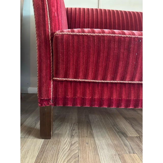 Mid-Century Modern Danish Mohair Loveseat in the Henningsen Style, Denmark, Circa 1960s For Sale - Image 3 of 4