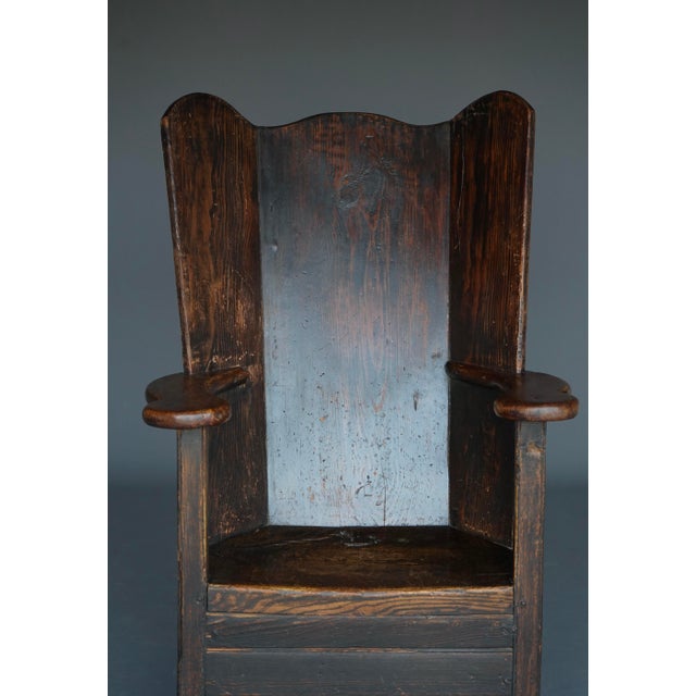 Antique Georgian Welsh Pine Lambing Chair, 1820s For Sale - Image 11 of 18