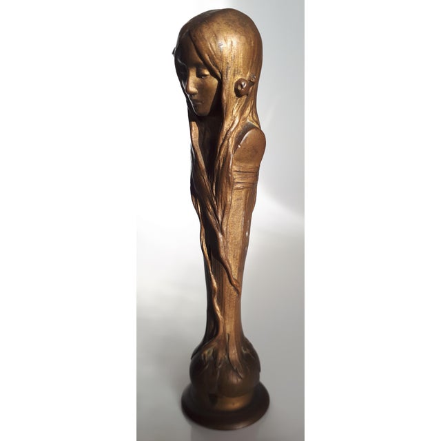 Gold Ophelia in Gilt Bronze by Maurice Bouval, 1890s For Sale - Image 8 of 16
