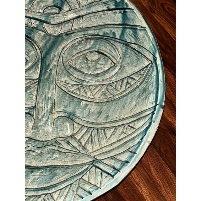 2000s "Guardian of Dreams" Raku-Fired Clay Face Mask Bowl by Gene Pearson For Sale - Image 6 of 7
