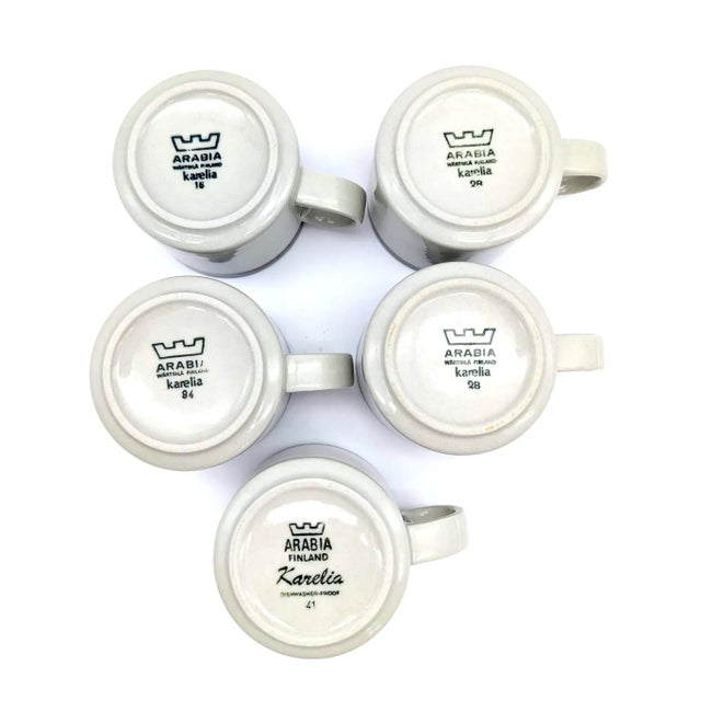 1970s Arabia "Karelia" Cups & Saucers, Set of 5 For Sale - Image 11 of 12