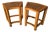 Vintage McGuire Oak Curved Side Tables/Stools - a Pair For Sale
