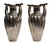 Antique Silver Fluted 800 Vases by Bellotto, Italy, Set of 2 For Sale - Image 4 of 7