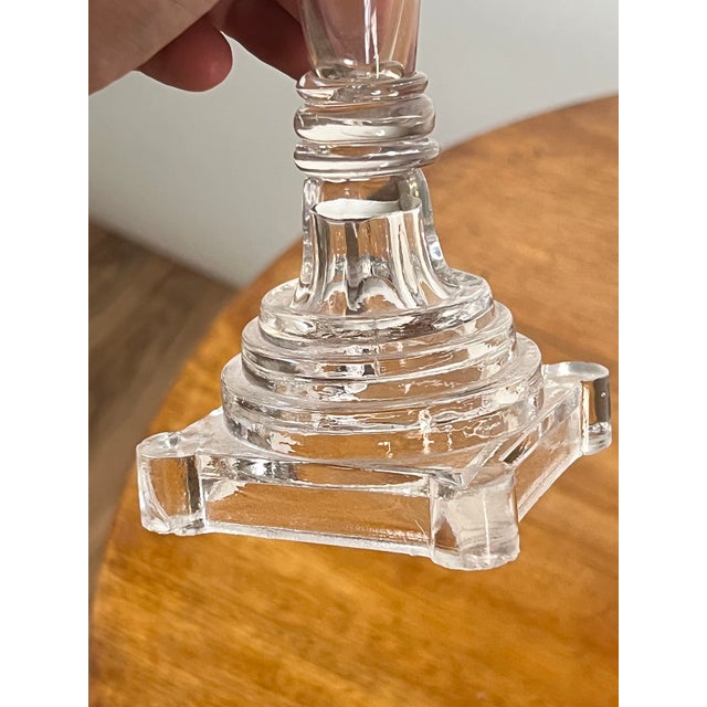 Mid 19th Century Attributed Boston & Sandwich Pressed Glass Boudoir Fluid Lamp, Circa 1850 For Sale - Image 5 of 9