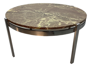 Mid-Century Modern Marble and Chrome Coffee Table by Bendixen, Denmark 1970s.