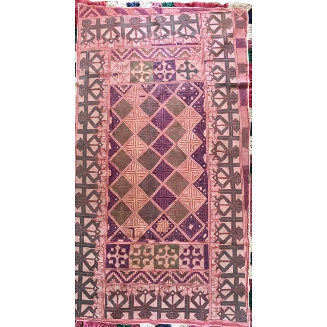 Bengal, Bangladesh Antique Rug or Throw. All made by hand circa early to mid 20th century, probaby mid 1940s. . Slow...