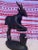 Gazelle Jumping Over Rock Hand Carved Sculpture- Early 20th Century For Sale - Image 13 of 13