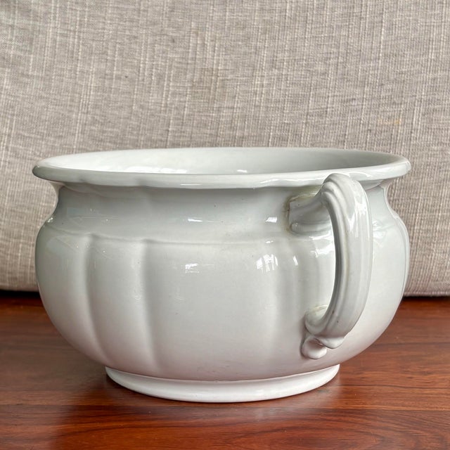 Late 19th Century Antique English Ironstone Chamber Pot by J&g Meakin For Sale - Image 5 of 11