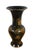 Chinese Vintage Chinese Black & Gold Lacquered Chinoiserie Lotus Flower Vase For Sale - Image 3 of 10