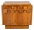 1970s Lane Furniture "Staccato" Oak Brutalist Nightstand Cabinet For Sale