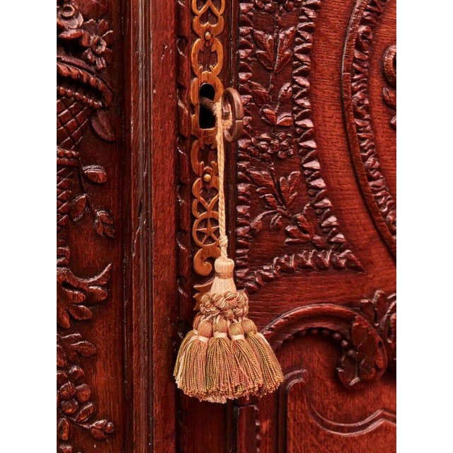 18th Century Wedding Cabinet with Musical Motifs For Sale - Image 12 of 14