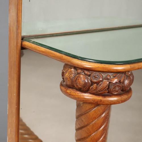 Oak Console Table with Mirror For Sale - Image 6 of 10