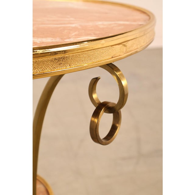 Mid 20th Century Neoclassical Style Pair of Marble Top Gueridon Side Tables For Sale - Image 9 of 18