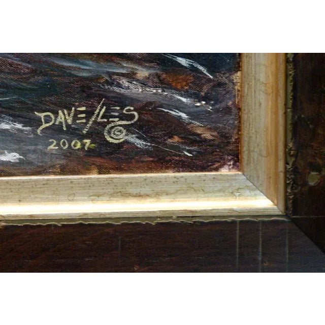 Impressionist Dave Iles "Beaver Creek Buffalo Peak" Landscape Original Painting on Canvas, Signed For Sale - Image 3 of 5