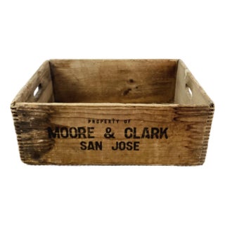 Vintage / Antique Rustic Farmhouse Style Wood Vegetable Shipping Crate Box For Sale
