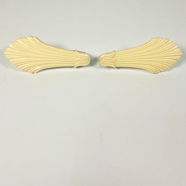Art Deco 1940s Vintage Art Deco Hollywood Regency Boho Chic Bakelite Tiebacks - Set of 2 For Sale - Image 3 of 9
