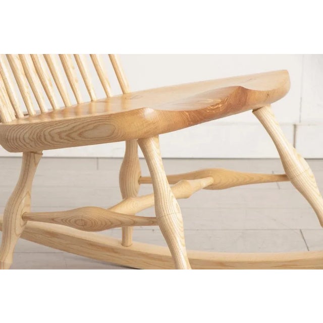 Windsor Rocking Chair in Ash by Peter Quarmby For Sale - Image 5 of 12