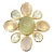 Bochic “Capri” Italian Rose Quartz & Multi Gem Brooch Set in 18k Gold & Silver For Sale