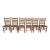 Mid 20th Century Set of 6 Ladder Back Shaker Farm House Chairs With Rush Seats For Sale