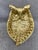 Vintage Polished Solid Brass Owl Dish For Sale - Image 11 of 12