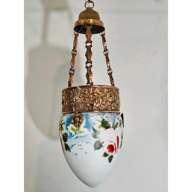 Art Nouveau Pendant Lamp, Spain, 1930s For Sale - Image 17 of 17