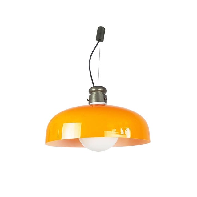 Orange Murano Glass Pendant Lamp by Alessandro Pianon for Vistosi, 1961 For Sale - Image 13 of 13