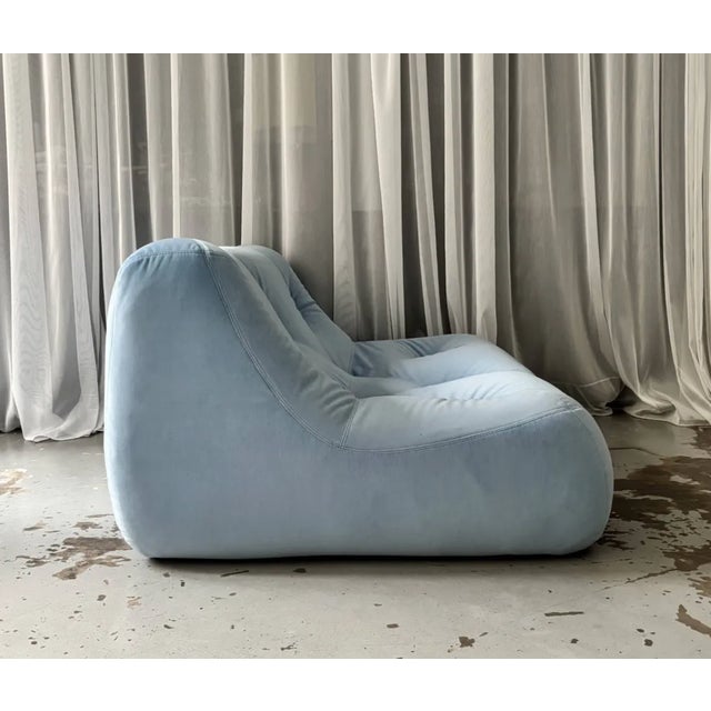 Ligne Roset Kali Blue 2-Seater Sofa by Michel Ducaroy for Ligne Roset, 1980 For Sale - Image 4 of 10