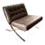Vintage Barcelona Style Chrome and Leather Chair For Sale