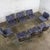Late 20th Century Late 20th Century Modern Krueger Set 8 Dining Armchairs Chrome Steel Rod Frames & Geometric Fabric For Sale - Image 5 of 18