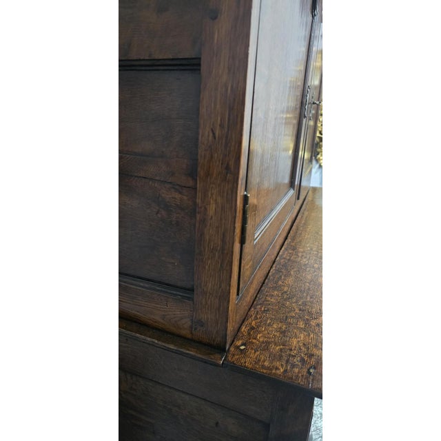 Georgian Oak Court Cupboard For Sale - Image 11 of 18