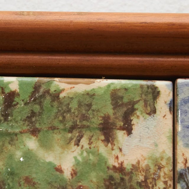 Mid-Century Modern Hand-Painted Ceramic Artwork by Diaz Costa, 1960s For Sale - Image 10 of 11