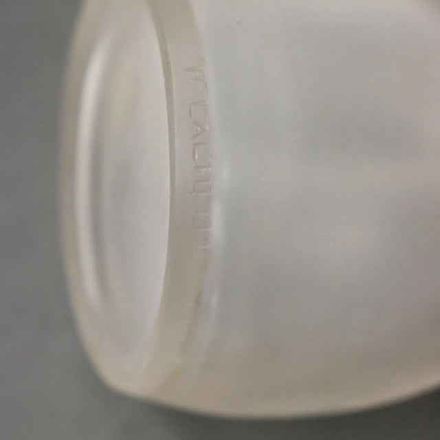Rene Lalique Frosted Glass Perruches Perfume Bottle For Sale - Image 10 of 12