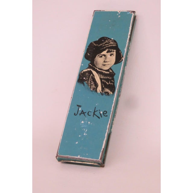 Wallace Pencil Co 1920s Tin Metal Pencil Case Jackie Coogan Lithograph Box 4903b For Sale In Miami - Image 6 of 13