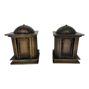 Pair, "The Borghese" Bronze Grand Tour Style Capital Bookends