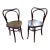 Antique Triangulated Bentwood Ice Cream Parlor Chairs - a Pair For Sale