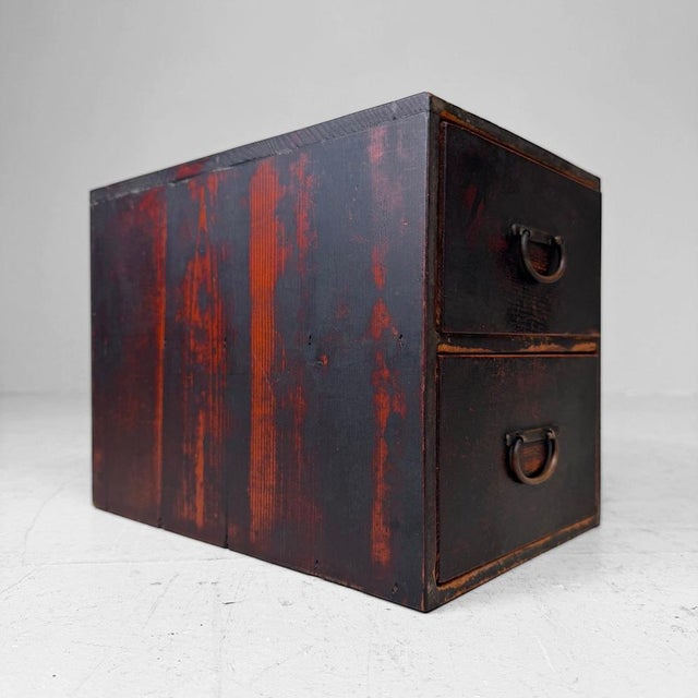Small Japanese Drawer Cabinet with Calligraphy, 1910s For Sale - Image 9 of 9
