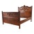 Antique Victorian Carved Oak Full Size Bed, Circa 1890s For Sale