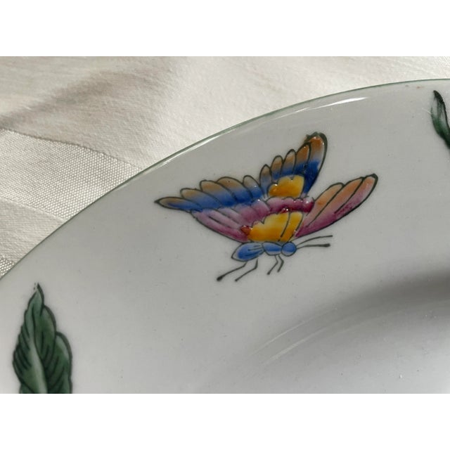 Vintage Botanical Porcelain Plates Decorative Flowers For Sale - Image 4 of 11