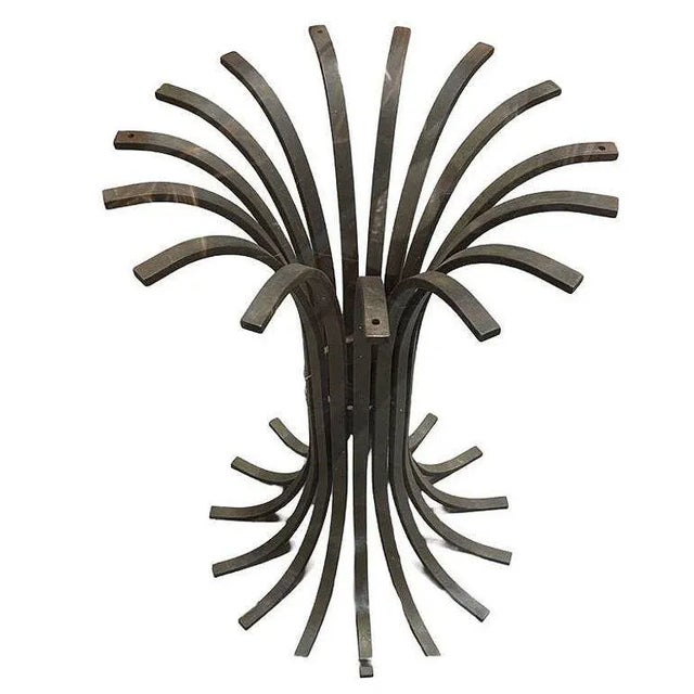 Mid-Century Modern 43" Round Extruded Iron Outdoor/Patio Dining Table Coated, 3 Available For Sale - Image 3 of 5