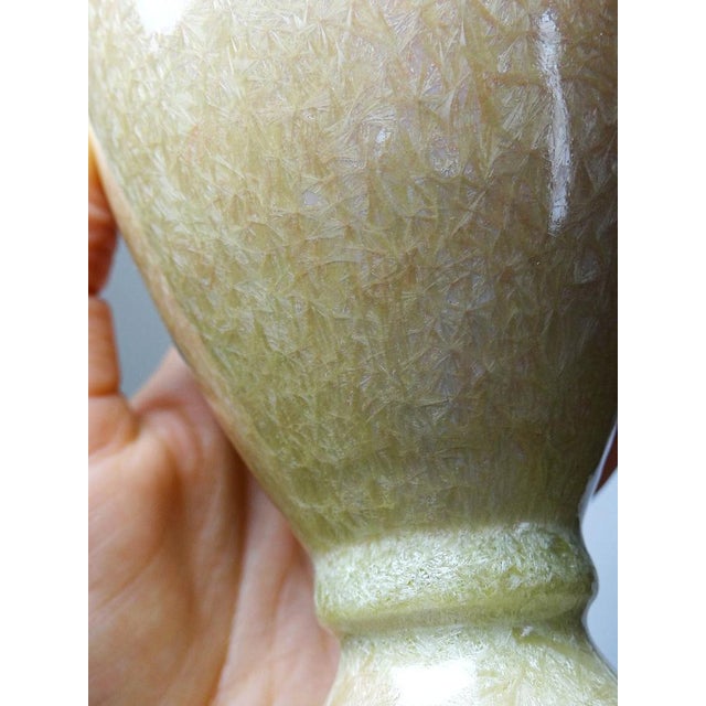 Ceramic Baluster Vase in Crystalline Glazed Ceramic by Bernard Guipouy for Atelier Du Bol Doré, 1970s For Sale - Image 7 of 13
