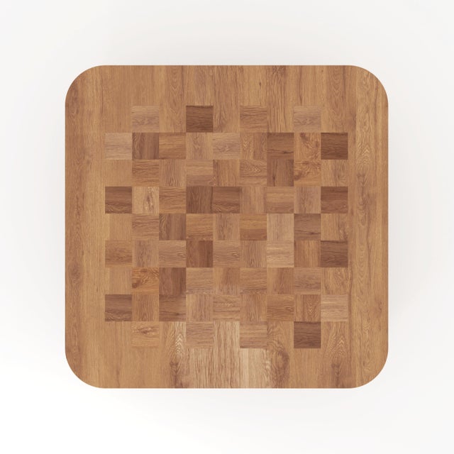 Contemporary Sally Wood Coffee Table with Marquetry Top in Reclaimed Oak by Fred&Juul For Sale - Image 3 of 4