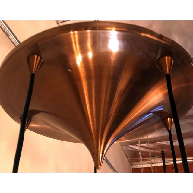 Metal 1960s Five Pendant Flush Mount by Stilnovo For Sale - Image 7 of 8