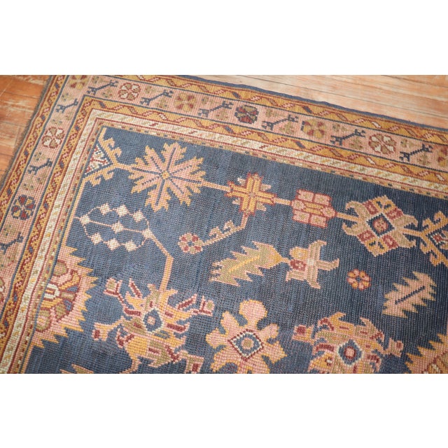 Boho Chic Antique Zabihi Collection Turkish Oushak Carpet For Sale - Image 3 of 9