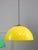Vintage Italian Brass and Yellow Acrylic Glass Pendant Lamp For Sale - Image 6 of 14