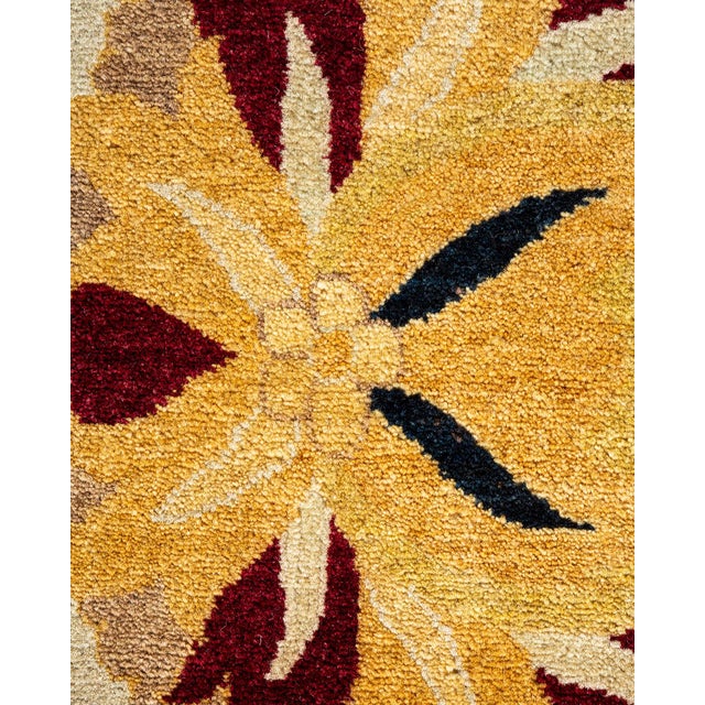 Traditional Mogul, One-of-a-Kind Hand-Knotted Area Rug - Ivory, 9' 0" x 11' 10" For Sale - Image 3 of 8