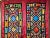 Vintage Uzbek Quilt, Hand-Stitched Silk, Geometric Pattern, Red & Turquoise, 39” X 73” For Sale - Image 11 of 12