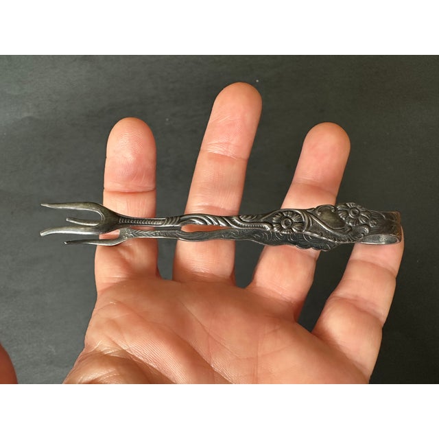 Nils Johan Sweden Silverplate Sugar Cube Tongs For Sale In New York - Image 6 of 10