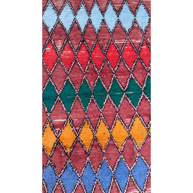 Moroccan Runner Boujad Rug 3x11 Ft For Sale - Image 4 of 10