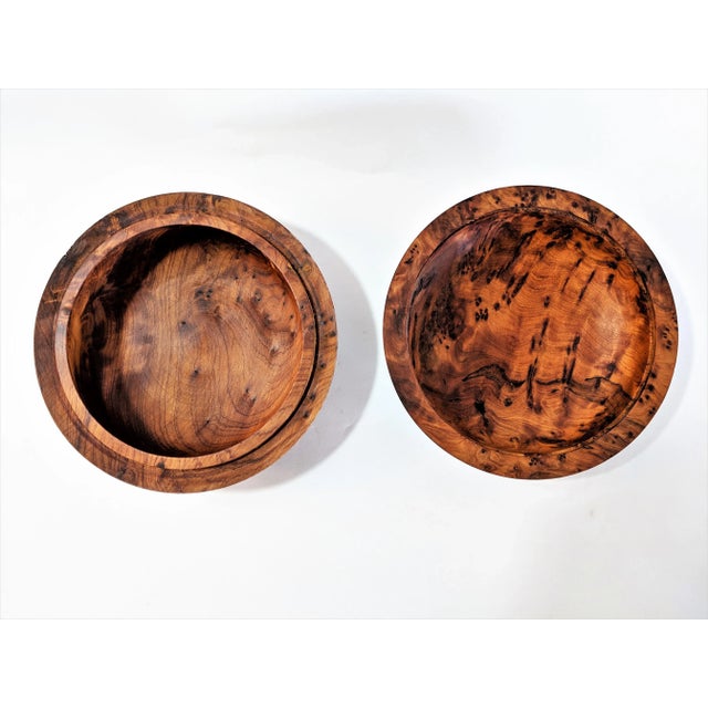 1980s 1970's Studio Made Burlwood Box For Sale - Image 5 of 8